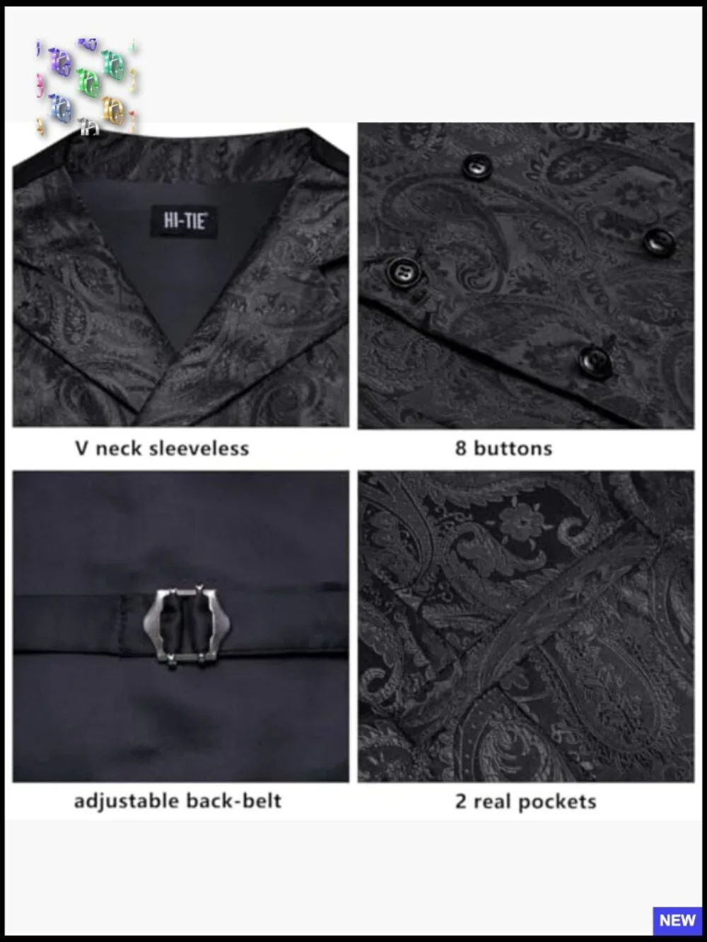 Silk Victorian Vest Set Steampunk Vintage Double Breasted Waistcoat Slim Fit
